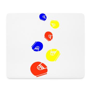 Racing driver helm racing Bunt - Mouse Pad (horizontal) - white - Front