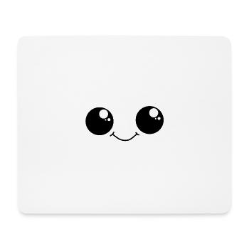 Cute Smiley with big eyes - Mousepad (Querformat) - Weiß - Vorne