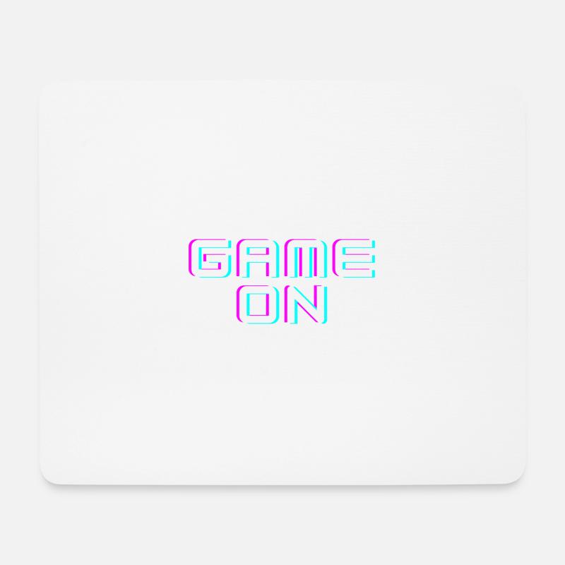 GAME ON - Mousepad (Querformat) - Weiß
