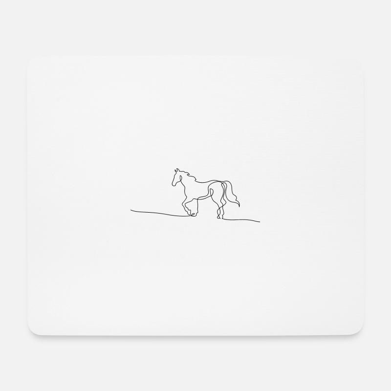 Pferde - Mousepad (Querformat) - Weiß