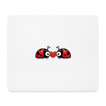 Coccinelle Couple Saint-Valentin - Tapis de souris (format paysage) - blanc - Devant