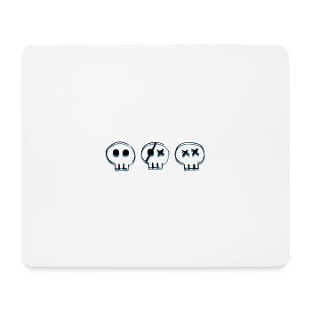 bones skulls - Mousepad (Querformat) - Weiß - Vorne
