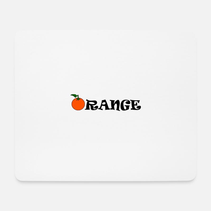 Orange - Mousepad (Querformat) - Weiß