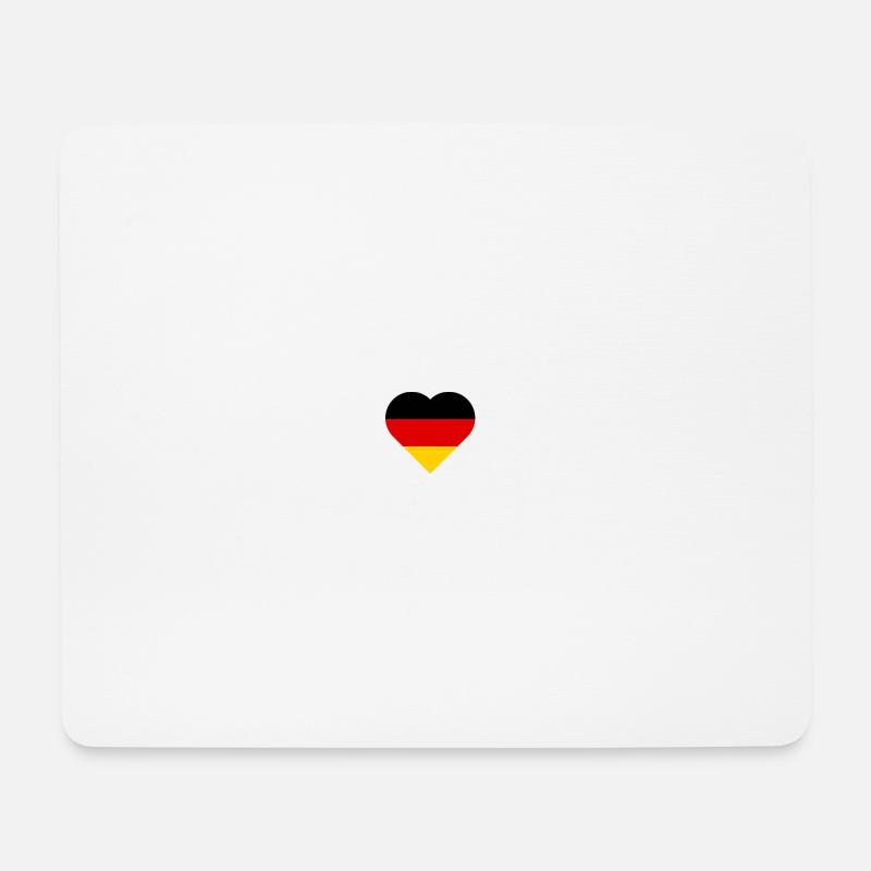 Deutschland Heartbeat - Mousepad (Querformat) - Weiß