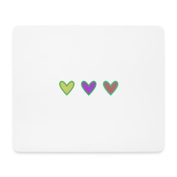 CŒUR. CŒURS. SAINT VALENTIN. LOVE. AMOUR. HEART - Tapis de souris (format paysage) - blanc - Devant