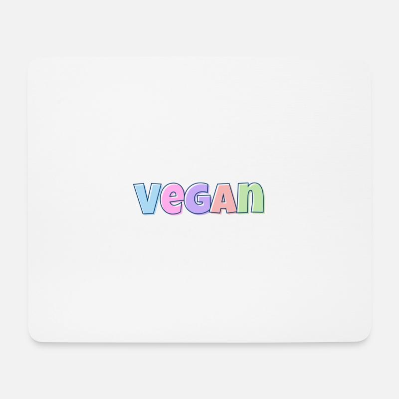 Veganes Pastell - Mousepad (Querformat) - Weiß