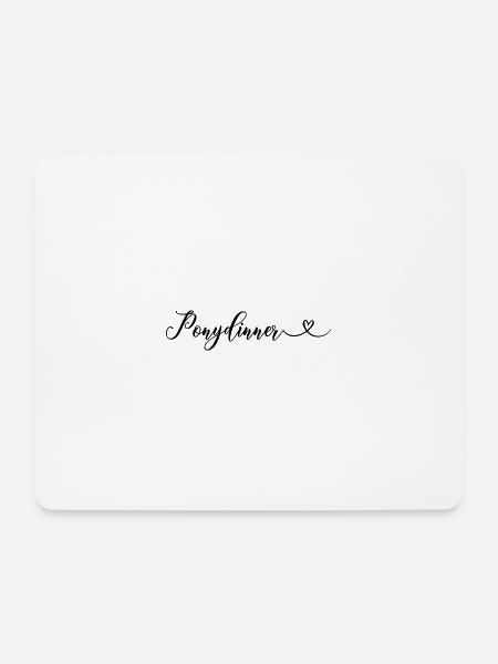 Ponydinner - Mousepad (Querformat) - Weiß