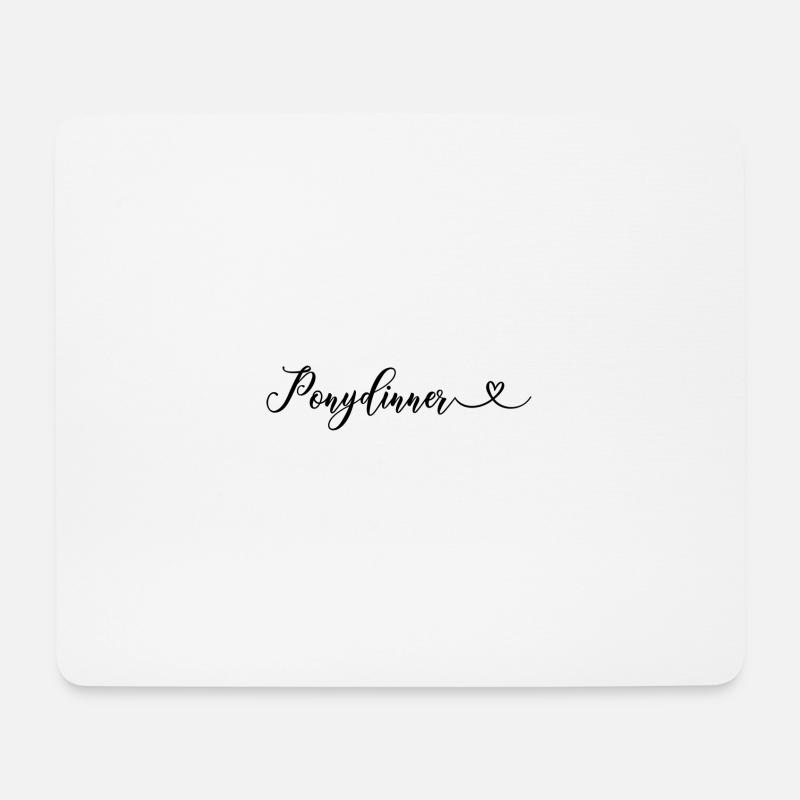 Ponydinner - Mousepad (Querformat) - Weiß