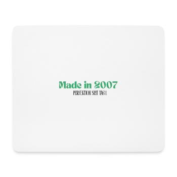 Made in 2007 - Perfektion seit Tag 1 - Mousepad (Querformat) - Weiß - Vorne