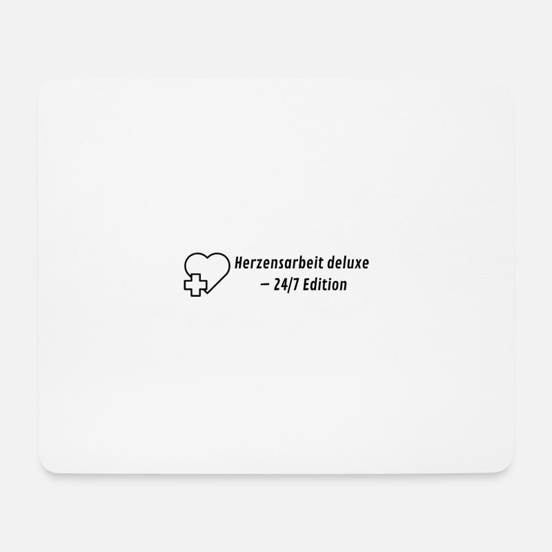 Heart Work Deluxe - Édition 24h/24 et 7j/7 - Tapis de souris (format paysage) - blanc