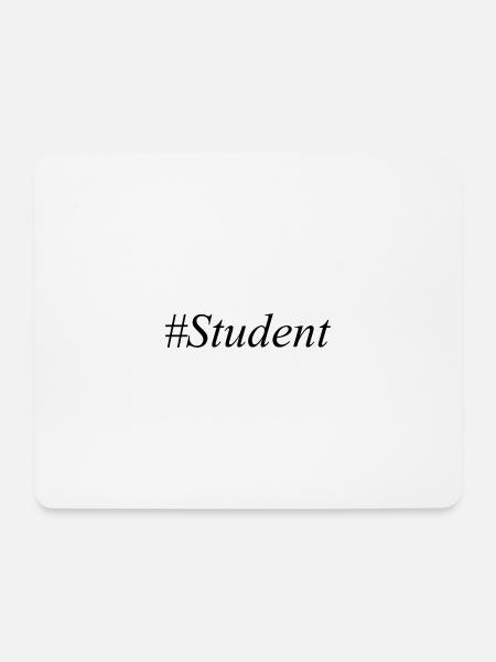 #Student Logo Black - Mouse Pad (horizontal) - white
