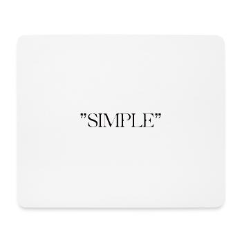 simple - Mousepad (Querformat) - Weiß - Vorne