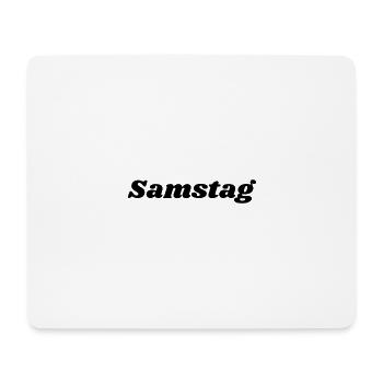 Samstag Schriftzug - Mousepad (Querformat) - Weiß - Vorne