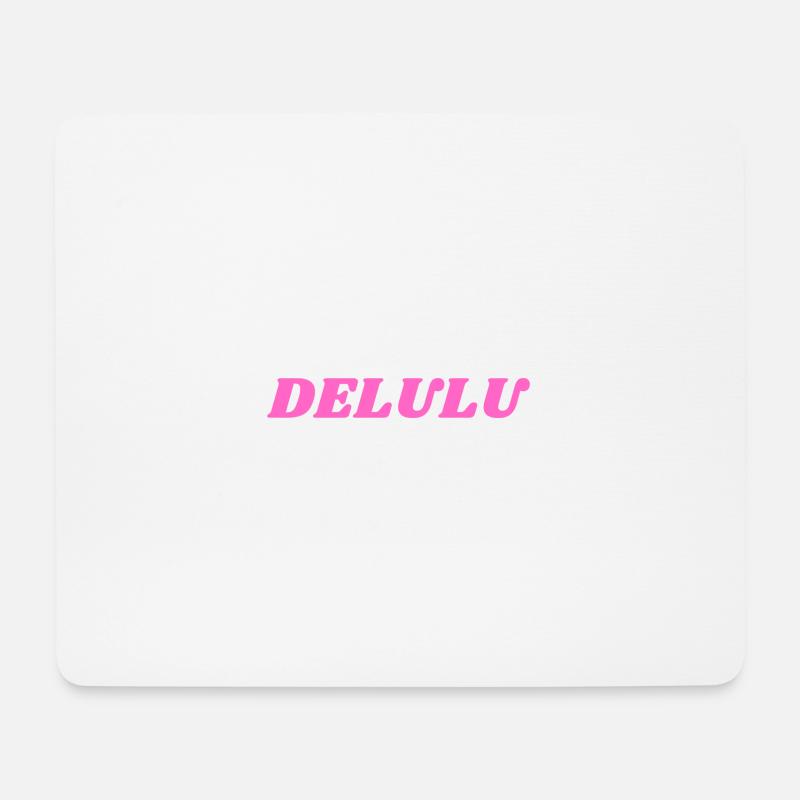 DELULU, Pink - Mouse Pad (horizontal) - white