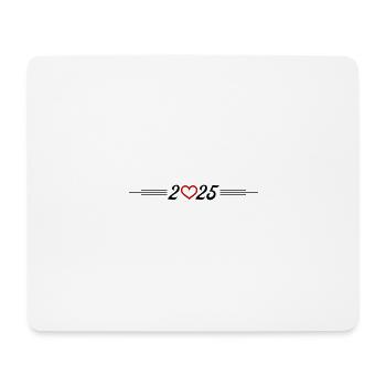 2025 Herz - Mousepad (Querformat) - Weiß - Vorne