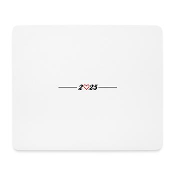 Symbole du cœur 2025 - Tapis de souris (format paysage) - blanc - Devant