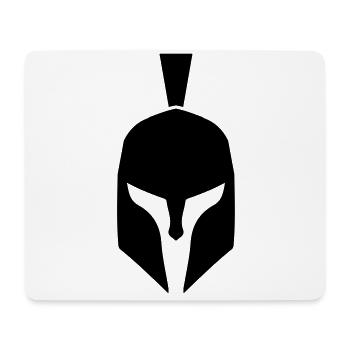 symbole de casque spartiate - Tapis de souris (format paysage) - blanc - Devant