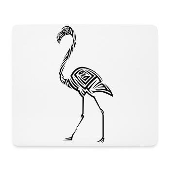 Flamingo Tribal Tattoo - Mousepad (Querformat) - Weiß - Vorne