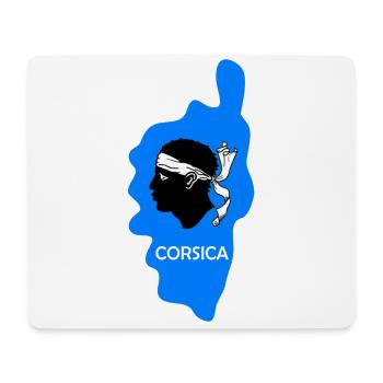 Corsica Island France Map blue - Mousepad (Querformat) - Weiß - Vorne