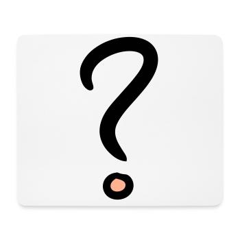 Fragezeichen Symbol, Satzzeichen Vektor-Zeichnung - Mousepad (Querformat) - Weiß - Vorne