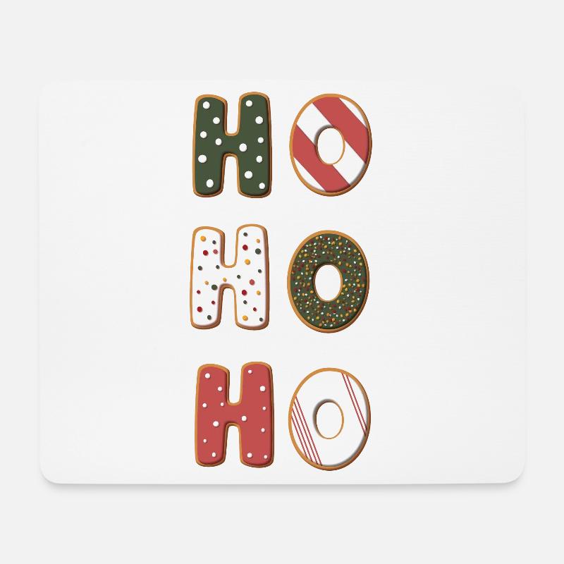 Weihnachten HoHoHo Kekse - Mousepad (Querformat) - Weiß