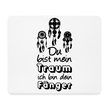 Traumfänger Spruch Liebe Valentinstag Geschenk - Mousepad (Querformat) - Weiß - Vorne