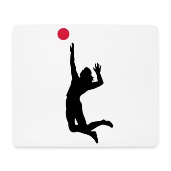 volleyball - Tapis de souris (format paysage) - blanc - Devant