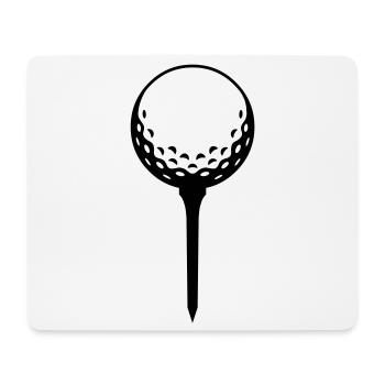 Golfball auf Tee – einfärbbar - Mousepad (Querformat) - Weiß - Vorne