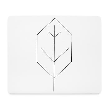 blatt kontur - Mousepad (Querformat) - Weiß - Vorne