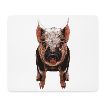 niedliche Tieroutfits, geflecktes Ferkel, Tierbaby - Mousepad (Querformat) - Weiß - Vorne