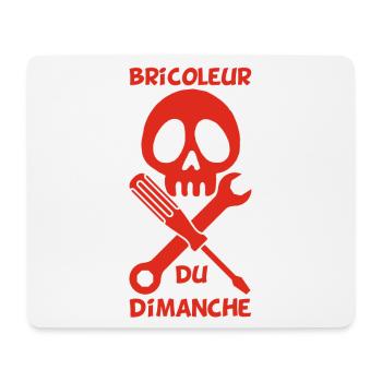 Bricoleur du dimanche (rouge) - Tapis de souris (format paysage) - blanc - Devant