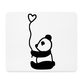süßer Panda voller Liebe - Mousepad (Querformat) - Weiß - Vorne