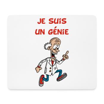 Je suis un génie - Tapis de souris (format paysage) - blanc - Devant
