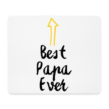 Best Papa Ever - Cadeau papa fête des pères - Tapis de souris (format paysage) - blanc - Devant