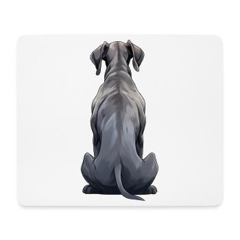 Dogue allemand - Tapis de souris (format paysage) - blanc - Devant