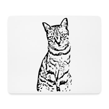 Katze Kätzchen Tigerkatze Katzenshirt Geschenk - Mousepad (Querformat) - Weiß - Vorne