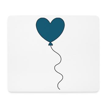 Blue Heart Balloon Balloon Valentine's Day - Mouse Pad (horizontal) - white - Front