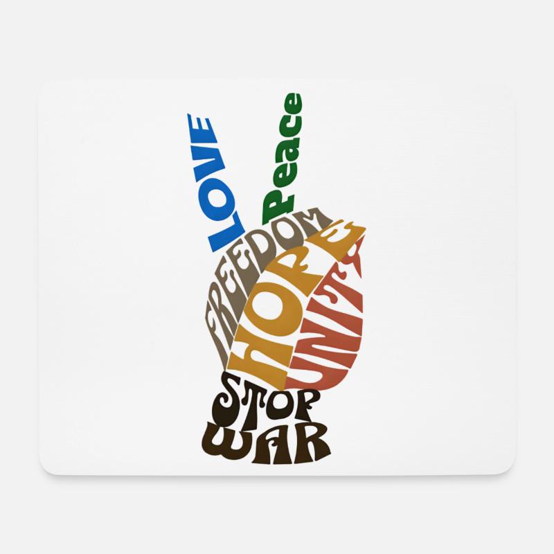 Vibrating Message Freedom Design - Mouse Pad (horizontal) - white