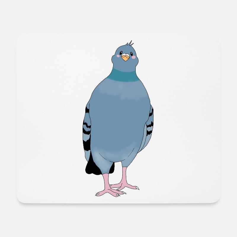 Taube - Mousepad (Querformat) - Weiß