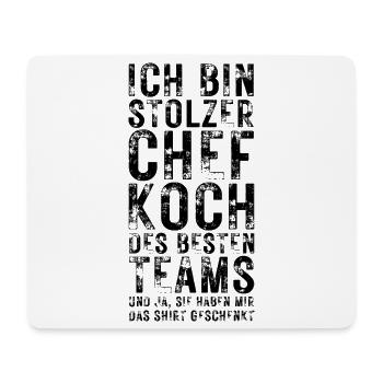 Chefkoch Stolz – Lustige Sprüche & Teamwork - Mousepad (Querformat) - Weiß - Vorne