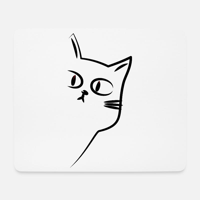 Lustige Katze Katzenliebhaber - Mousepad (Querformat) - Weiß