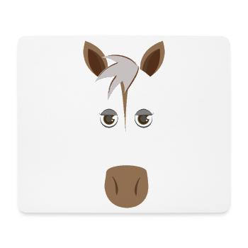 Funny Horse Face Halloween Costume – Horse Lover - Mouse Pad (horizontal) - white - Front
