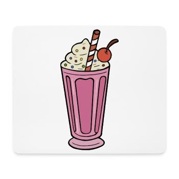 Pink Milkshake with Cherry and Sprinkles - Mouse Pad (horizontal) - white - Front