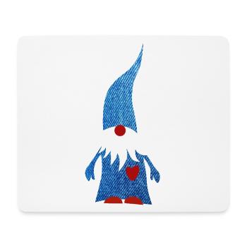 Éventail de décoration de Noël en jean en jean de Noël pour décoration forestière - Tapis de souris (format paysage) - blanc - Devant