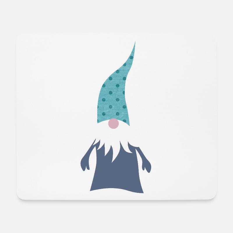 Gnome Dots Points Woodland Gnome Nursery Xmas - Mouse Pad (horizontal) - white