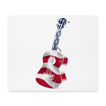 Hawaiian Ukulele Uke American Flag - Mousepad (Querformat) - Weiß - Vorne
