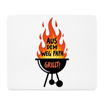 Barbecue Saison du barbecue Papa grillant au grill Papa grillant - Tapis de souris (format paysage) - blanc - Devant