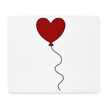 rotes Herz rot Geschenk Valentinstag - Mousepad (Querformat) - Weiß - Vorne