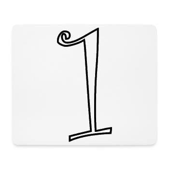 1. 1 year. 1st ANNIVERSARY. 1 YEAR ANNIVERSARY - Mouse Pad (horizontal) - white - Front