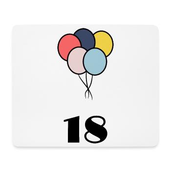 18. 18 JAHRE ALT. 18-JÄHRIGES JUBILÄUM. 18. GEBURTSTAG. - Mousepad (Querformat) - Weiß - Vorne